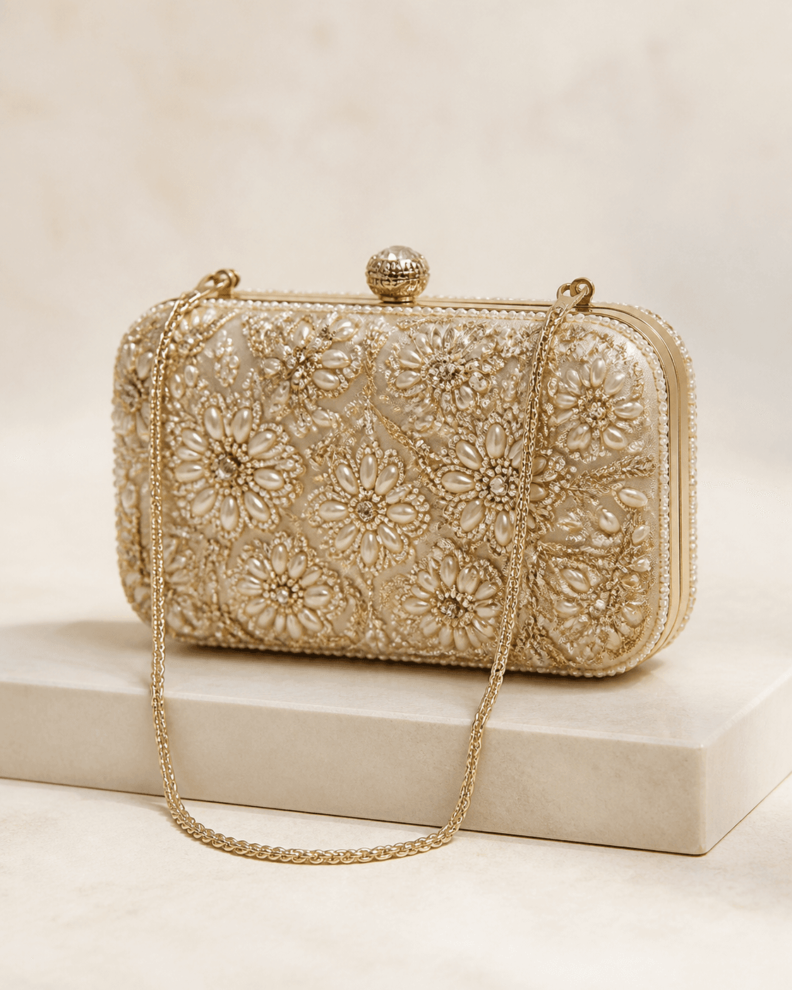 Embellished Bridal Clutch by Noir Label