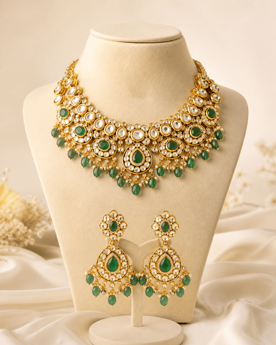 Kundan Necklace Set by Provenance Jewels