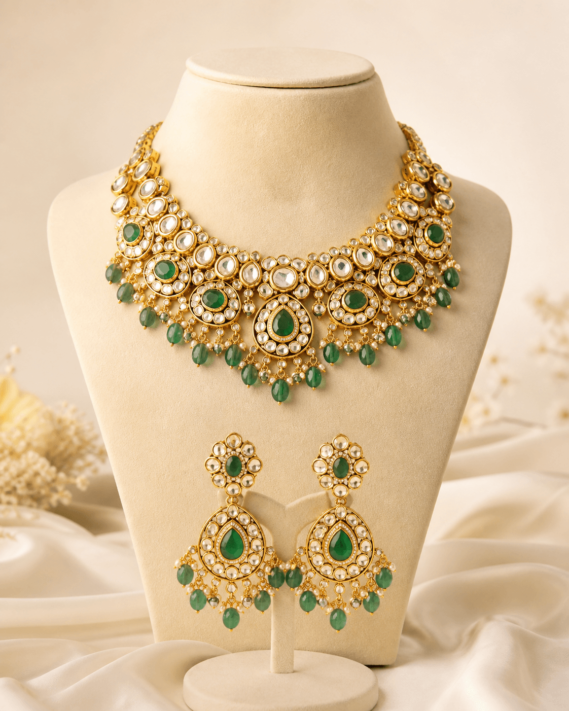 Kundan Necklace Set by Provenance Jewels